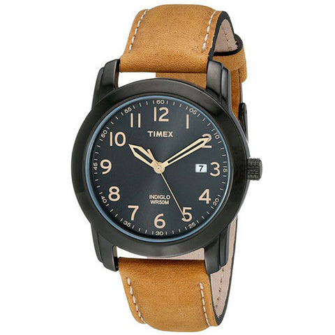 Timex Men's T2P1339J Elevated Classics Watch with Brown Leather Strap -  - 1